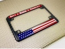 Duty Honor Country U.S. Flag - Motorcycle Metal License Plate Frame