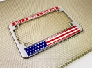 Duty Honor Country U.S. Flag - Motorcycle Metal License Plate Frame