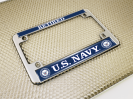 U.S. Navy Retired - Motorcycle Metal License Plate Frame (wb)