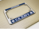 U.S. Navy Veteran - Motorcycle Metal License Plate Frame (wb)
