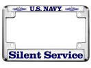 U.S. Navy Silent Service - Motorcycle Metal License Plate Frame
