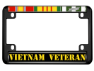 Vietnam Veteran 3 Service Ribbons - Motorcycle Metal License Plate Frame