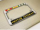 Vietnam Veteran 3 Service Ribbons - Motorcycle Metal License Plate Frame