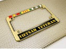 Vietnam Veteran 3 Service Ribbons - Motorcycle Metal License Plate Frame