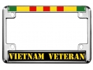 Vietnam Veteran - Motorcycle Metal License Plate Frame