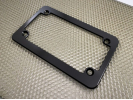 Motorcycle Billet Aluminum License Plate Frame - Slim Line (Black)