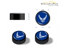 U.S. Air Force License Plate Screw Caps - Black Metal Set of 4