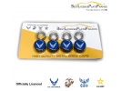 U.S. Air Force License Plate Screw Caps - Black Metal Set of 4