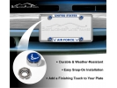 U.S. Air Force License Plate Screw Caps - Chrome Metal Set of 4