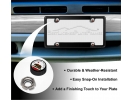 California Republic (Bear Flag) License Plate Screw Caps - Black Metal Set of 4