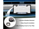 Coast Guard License Plate Screw Caps - Black Metal Set of 4