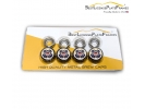 Coast Guard License Plate Screw Caps - Black Metal Set of 4