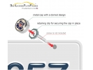 Coast Guard License Plate Screw Caps - Chrome Metal Set of 4