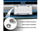 Coast Guard License Plate Screw Caps - Chrome Metal Set of 4