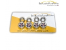 Coast Guard License Plate Screw Caps - Chrome Metal Set of 4