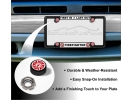 Firefighter License Plate Screw Caps - Black Metal Set of 4