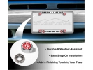 Firefighter License Plate Screw Caps - Chrome Metal Set of 4