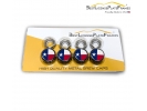 Texas Lone Star Flag License Plate Screw Caps - Black Metal Set of 4