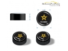 U.S. Army License Plate Screw Caps - Black Metal Set of 4