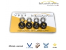 U.S. Army License Plate Screw Caps - Black Metal Set of 4