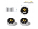 U.S. Army License Plate Screw Caps - Chrome Metal Set of 4