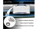 U.S. Navy License Plate Screw Caps - Chrome Metal Set of 4