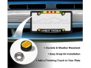 Vietnam Veteran License Plate Screw Caps - Black Metal Set of 4