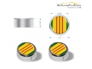 Vietnam Veteran License Plate Screw Caps - Chrome Metal Set of 4