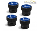 U.S. Air Force Tire Valve Stem Caps – Black Aluminum Set of 4