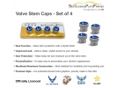 U.S. Air Force Tire Valve Stem Caps – Silver Aluminum Set of 4