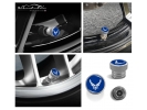 U.S. Air Force Tire Valve Stem Caps – Silver Aluminum Set of 4