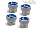 U.S. Air Force Tire Valve Stem Caps – Silver Aluminum Set of 4
