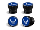 U.S. Air Force Tire Valve Stem Caps – Black Aluminum Set of 4