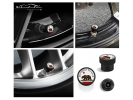 California Republic (Bear Flag) Tire Valve Stem Caps – Black Aluminum Set of 4