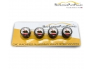 California Republic (Bear Flag) Tire Valve Stem Caps – Black Aluminum Set of 4