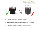 California Republic (Bear Flag) Tire Valve Stem Caps – Black Aluminum Set of 4