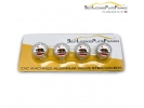 California Republic (Bear Flag) Tire Valve Stem Caps – Silver Aluminum Set of 4