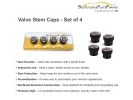 Coast Guard Tire Valve Stem Caps – Black Aluminum Set of 4