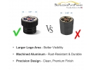 Coast Guard Tire Valve Stem Caps – Black Aluminum Set of 4