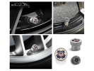Coast Guard Tire Valve Stem Caps – Silver Aluminum Set of 4