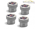 Coast Guard Tire Valve Stem Caps – Silver Aluminum Set of 4