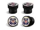 Coast Guard Tire Valve Stem Caps – Black Aluminum Set of 4