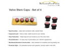 Firefighter Tire Valve Stem Caps – Black Aluminum Set of 4