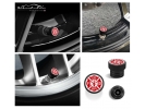 Firefighter Tire Valve Stem Caps – Black Aluminum Set of 4