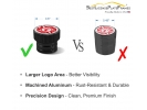 Firefighter Tire Valve Stem Caps – Black Aluminum Set of 4
