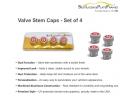 Firefighter Tire Valve Stem Caps – Silver Aluminum Set of 4