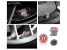 Firefighter Tire Valve Stem Caps – Silver Aluminum Set of 4