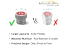 Firefighter Tire Valve Stem Caps – Silver Aluminum Set of 4