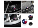 Texas Lone Star Flag Tire Valve Stem Caps – Black Aluminum Set of 4