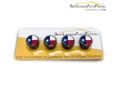 Texas Lone Star Flag Tire Valve Stem Caps – Black Aluminum Set of 4